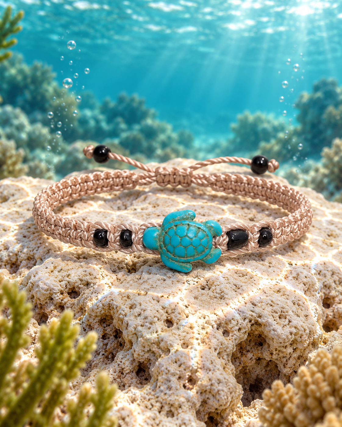 Bracelet Tortue MacJos beige 