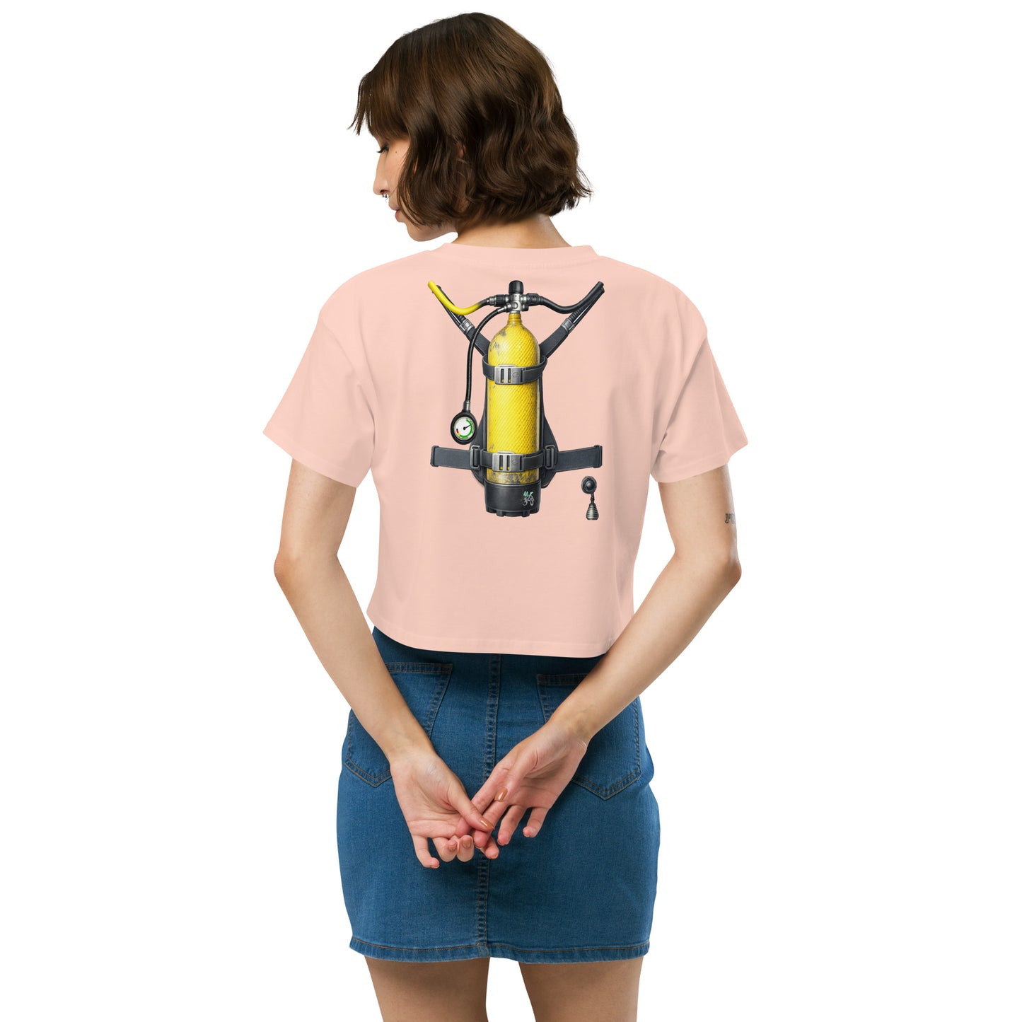 Crop top plongeuse trompe-l’oeil bouteille dans le dos | MacJos