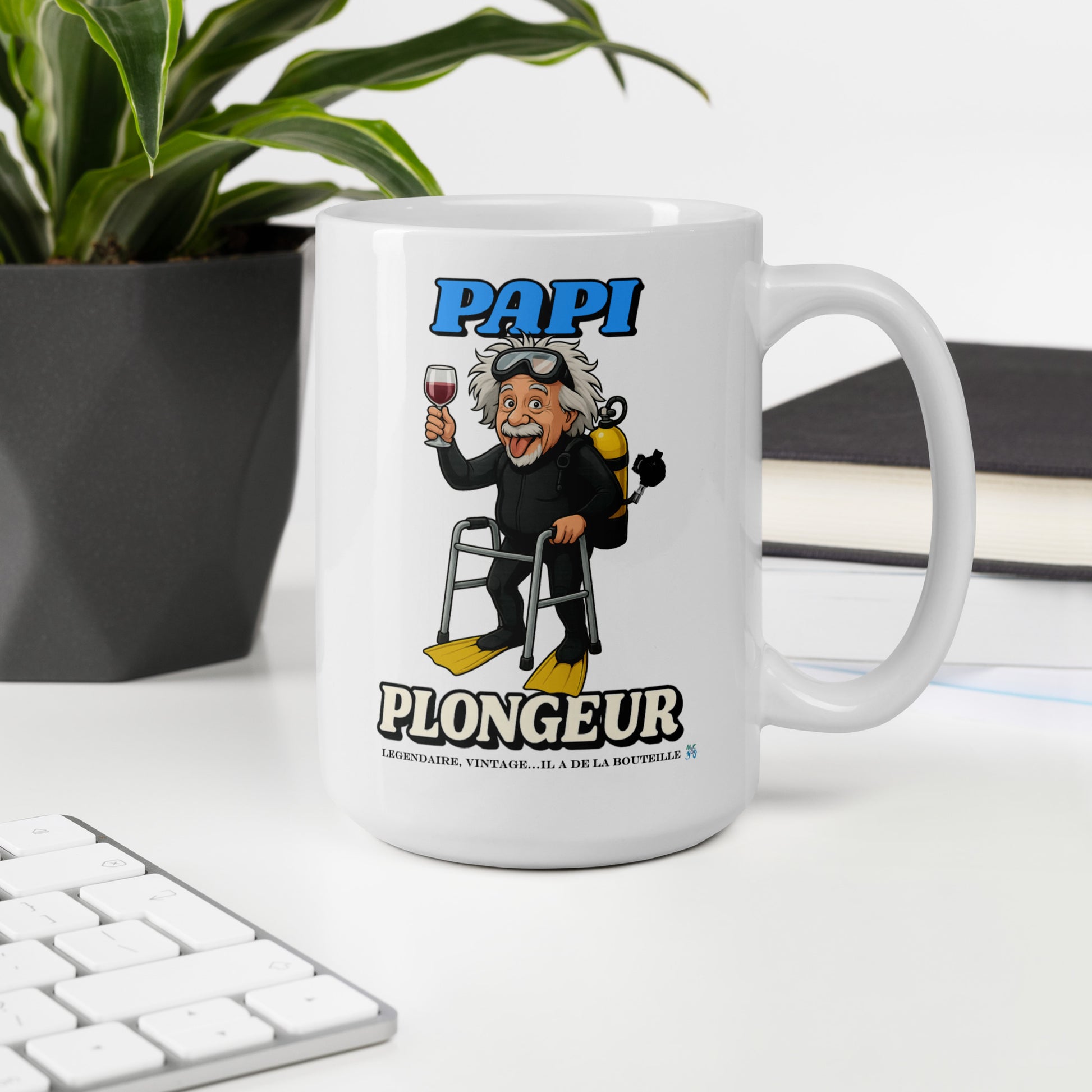 Mug blanc MacJos Papi Plongeur MacJos