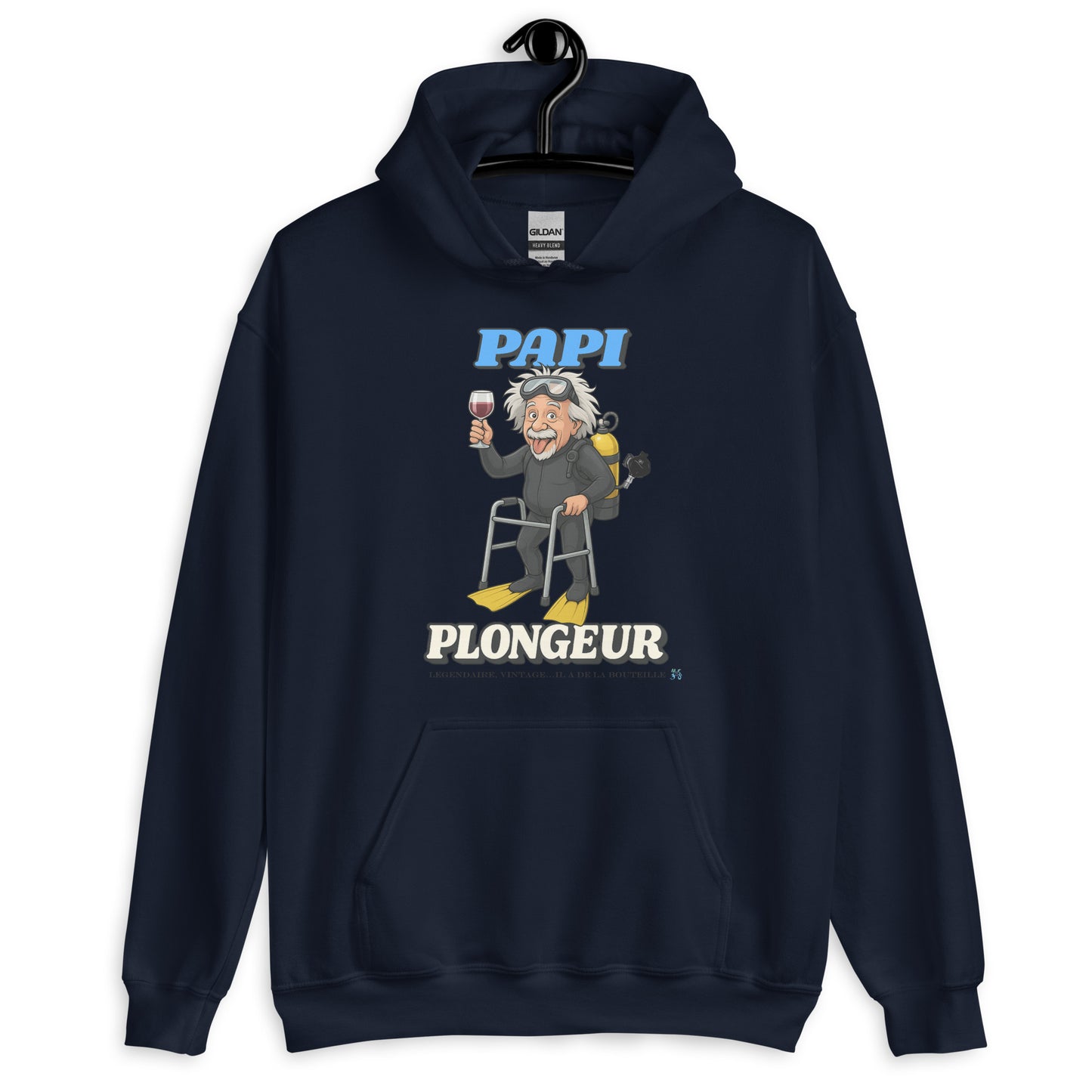 Sweat à capuche MacJos Papi Plongeur marine