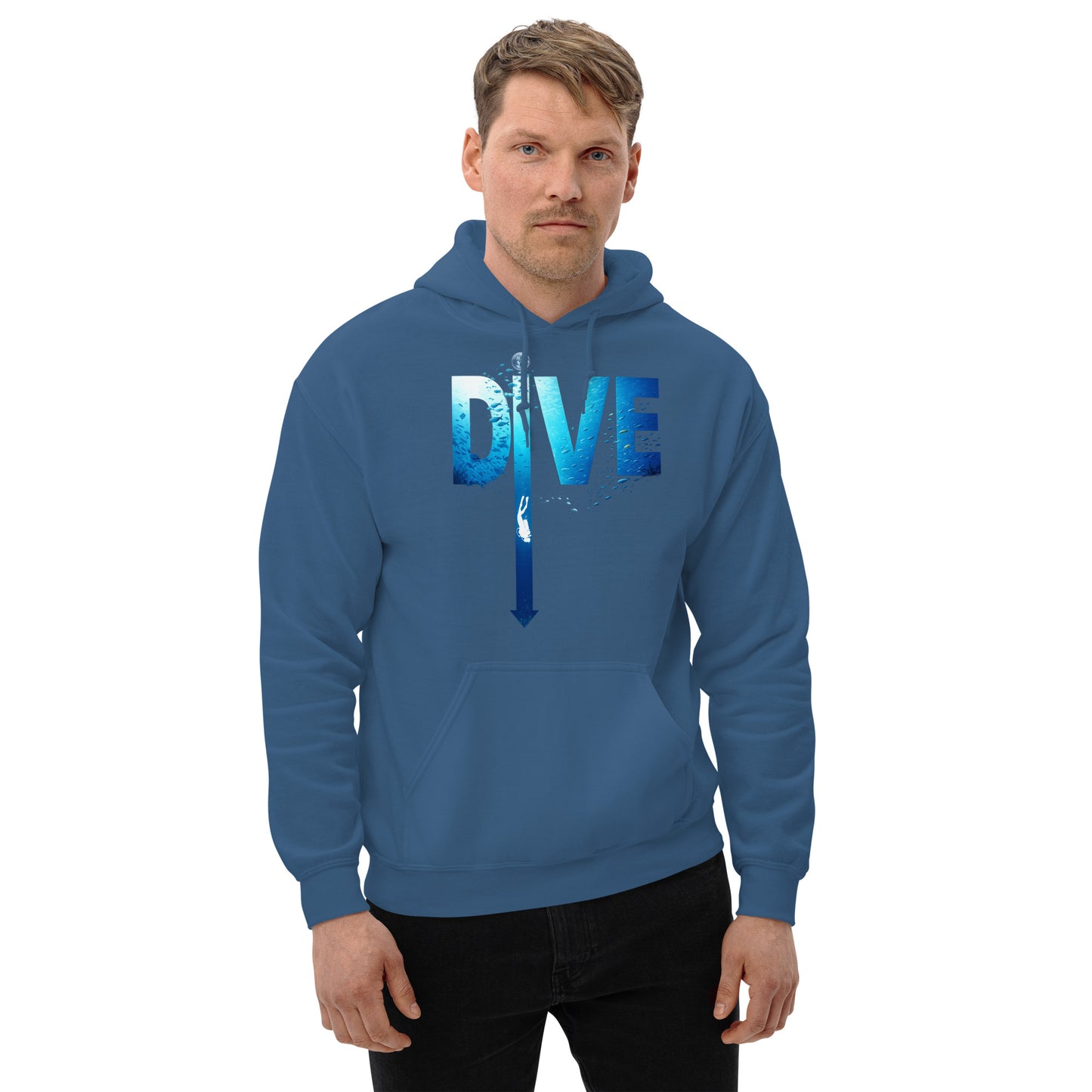 Sweat capuche de plongée MacJos DIVE Flèche - plongée dans le bleu