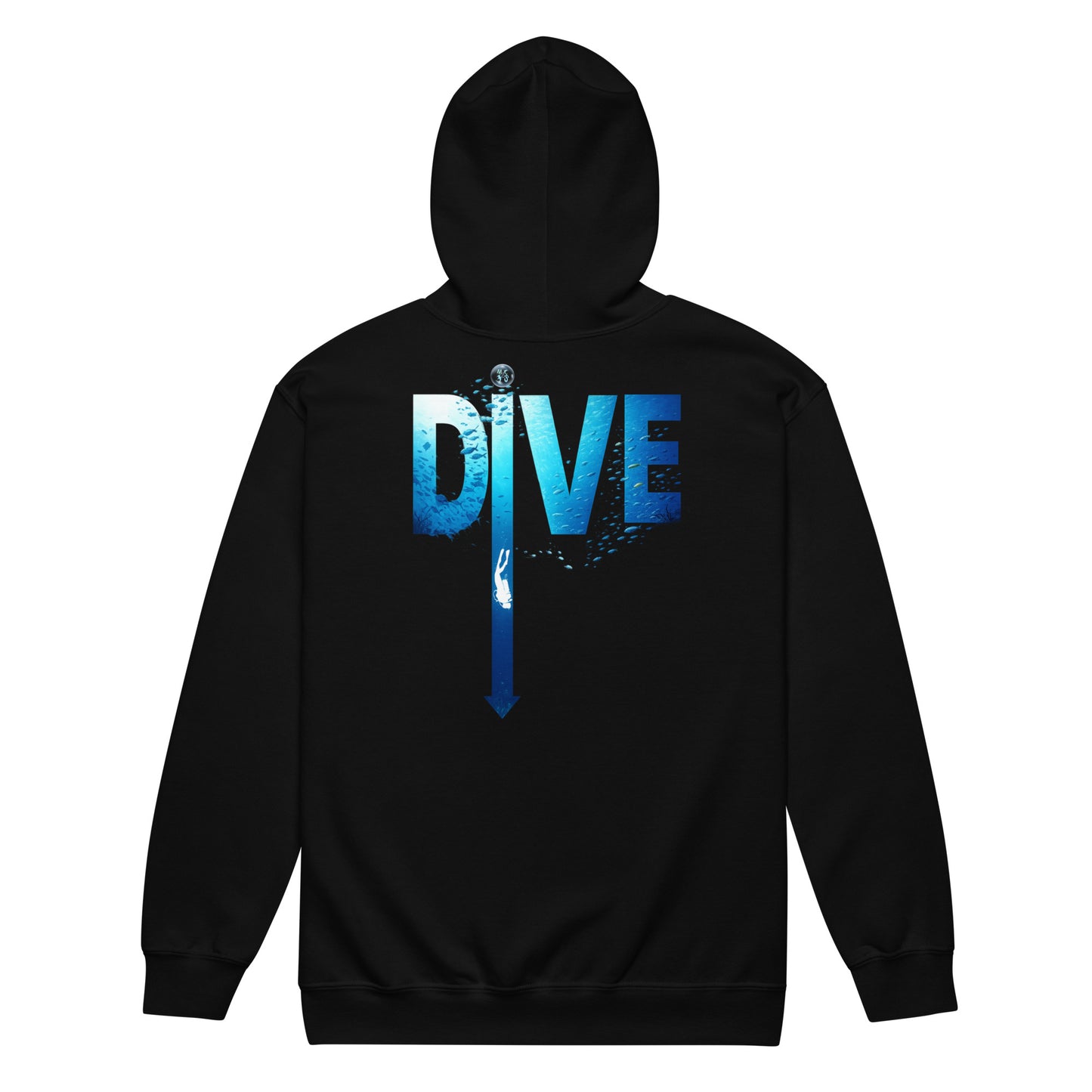 Sweat capuche zip plongée MacJos DIVE Flèche - plongée dans le bleu