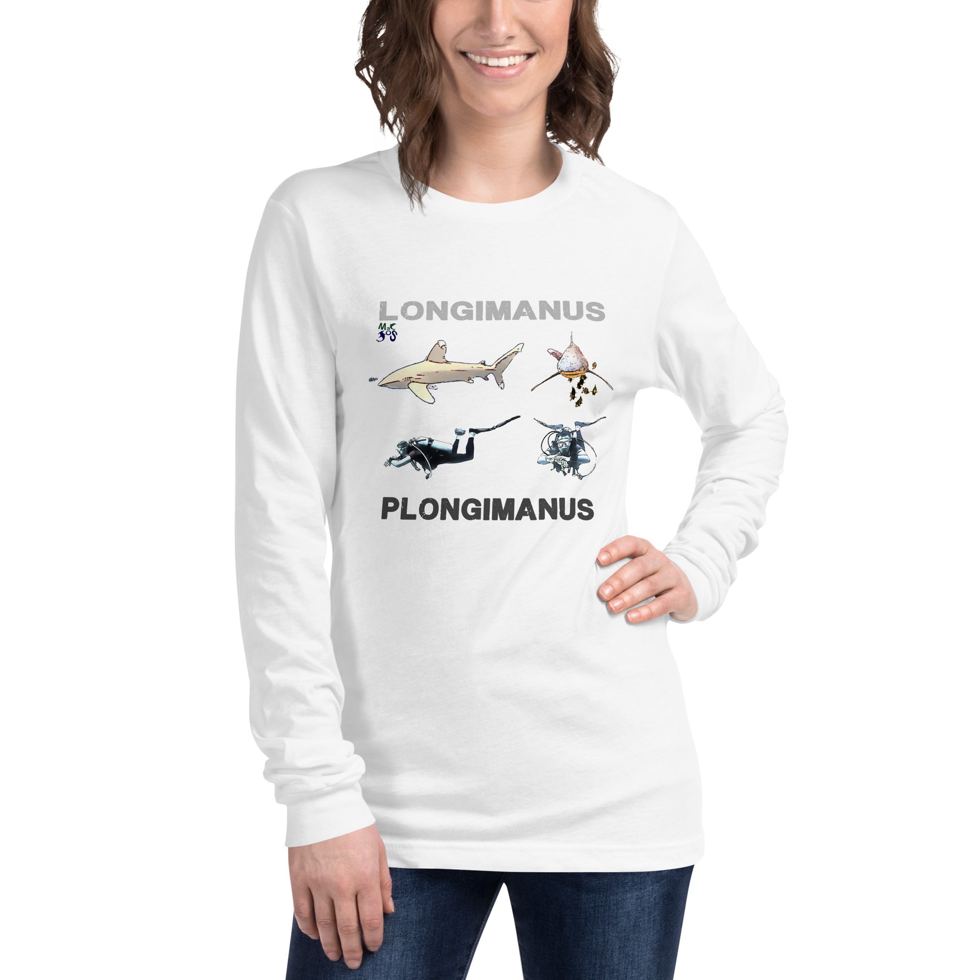 T-shirt manche longue MacJos plongée Requin LONGIMANUS  PLONGIMANUS