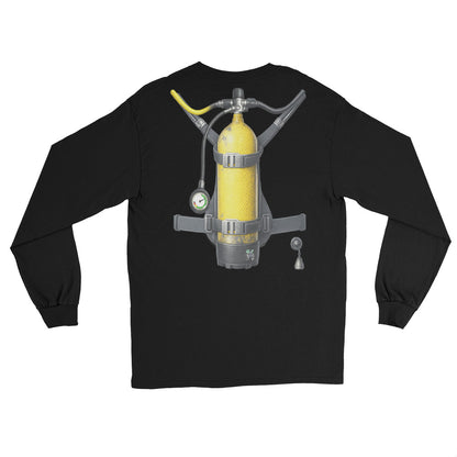 T-shirt manche longue plongée trompe-l’œil bouteille dans le dos | MacJos