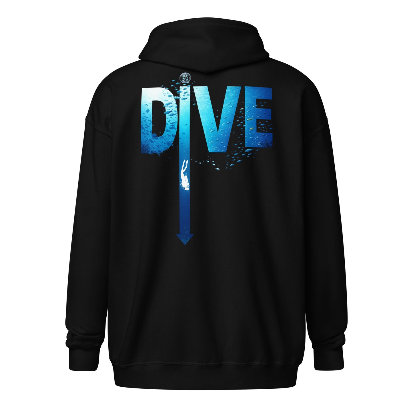 Sweat capuche zip plongée MacJos DIVE Flèche - plongée dans le bleu