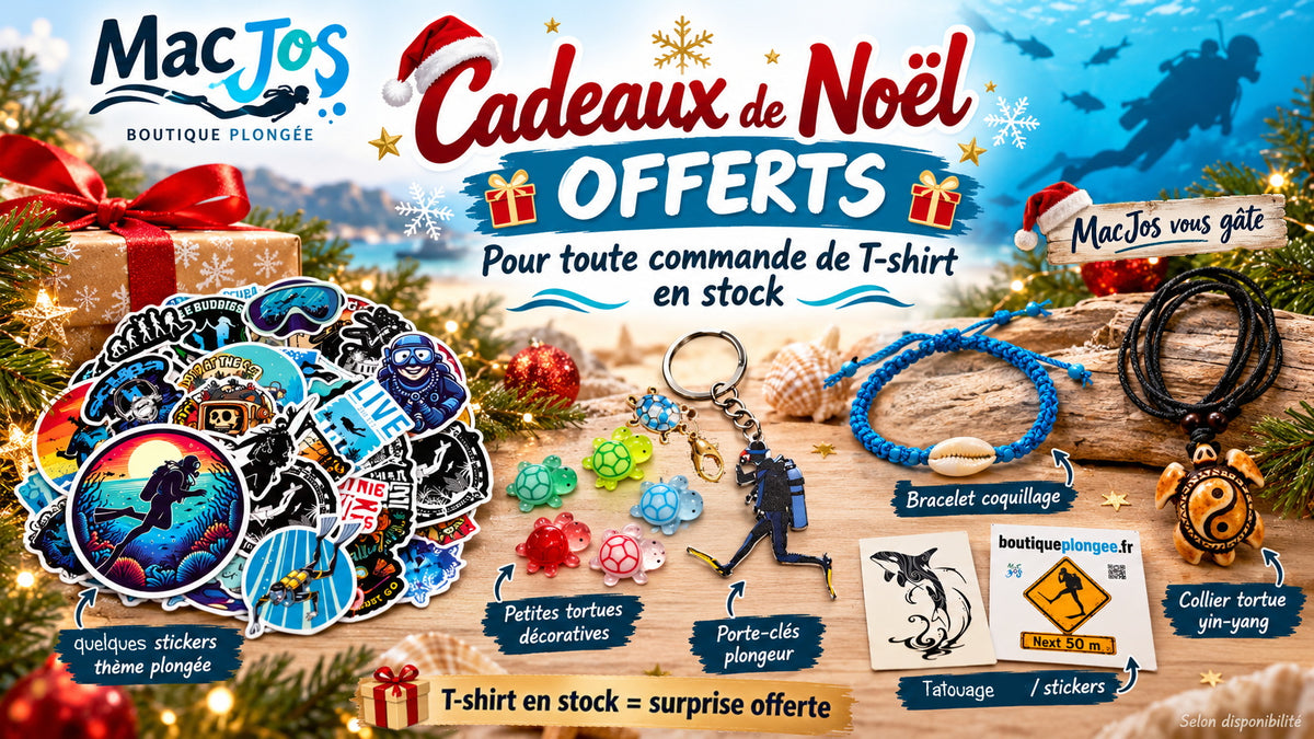 cadeaux plongeur pour achat T-shirt plongee en stock