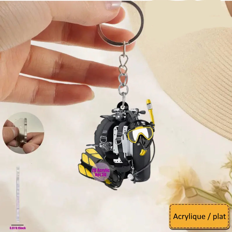 Porte-clef de plongée MacJos : Equipements