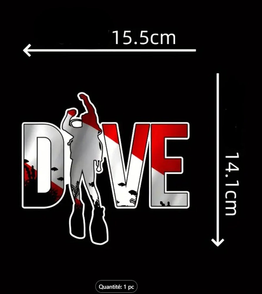 Autocollant MacJos en Vinyle : DIVE Plongeur - MacJos