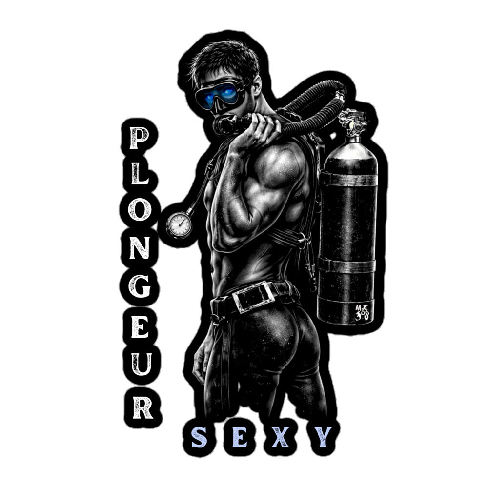 sticker plongée MacJos Sexy plongeur