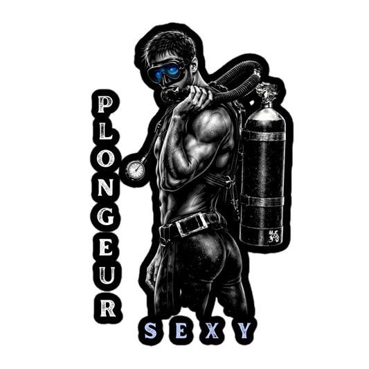 sticker plongée MacJos Sexy plongeur