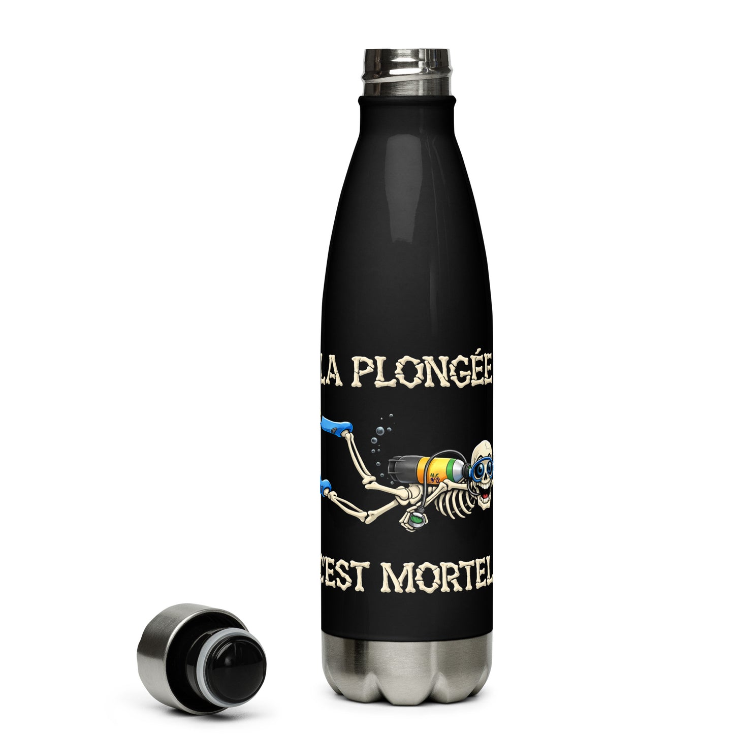 Bouteille plongée Humour plongeur MacJos – La plongée, c’est mortel