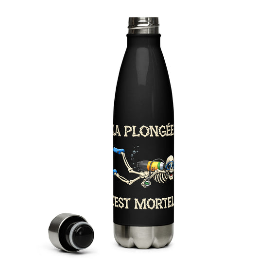 Bouteille plongée Humour plongeur MacJos – La plongée, c’est mortel