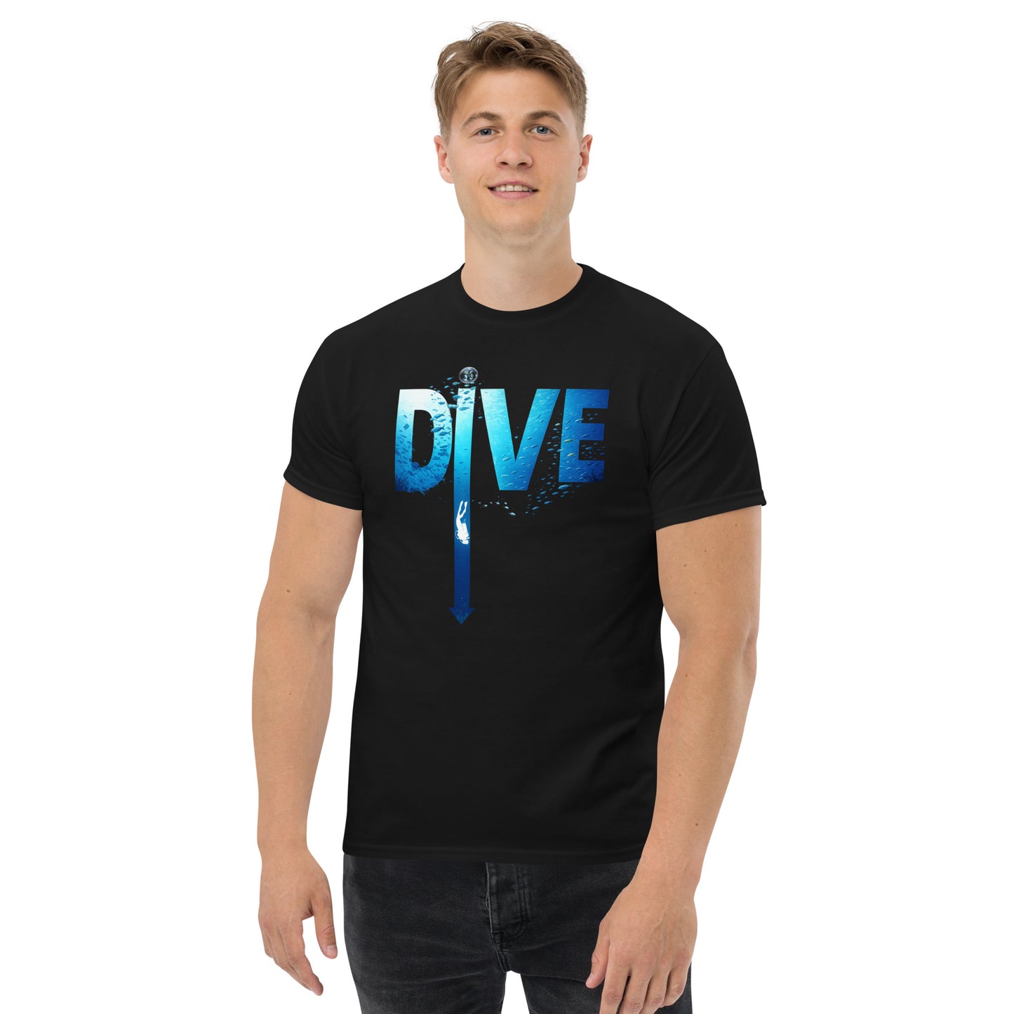 T-shirt MacJos DIVE Flèche - plongée dans le bleu
