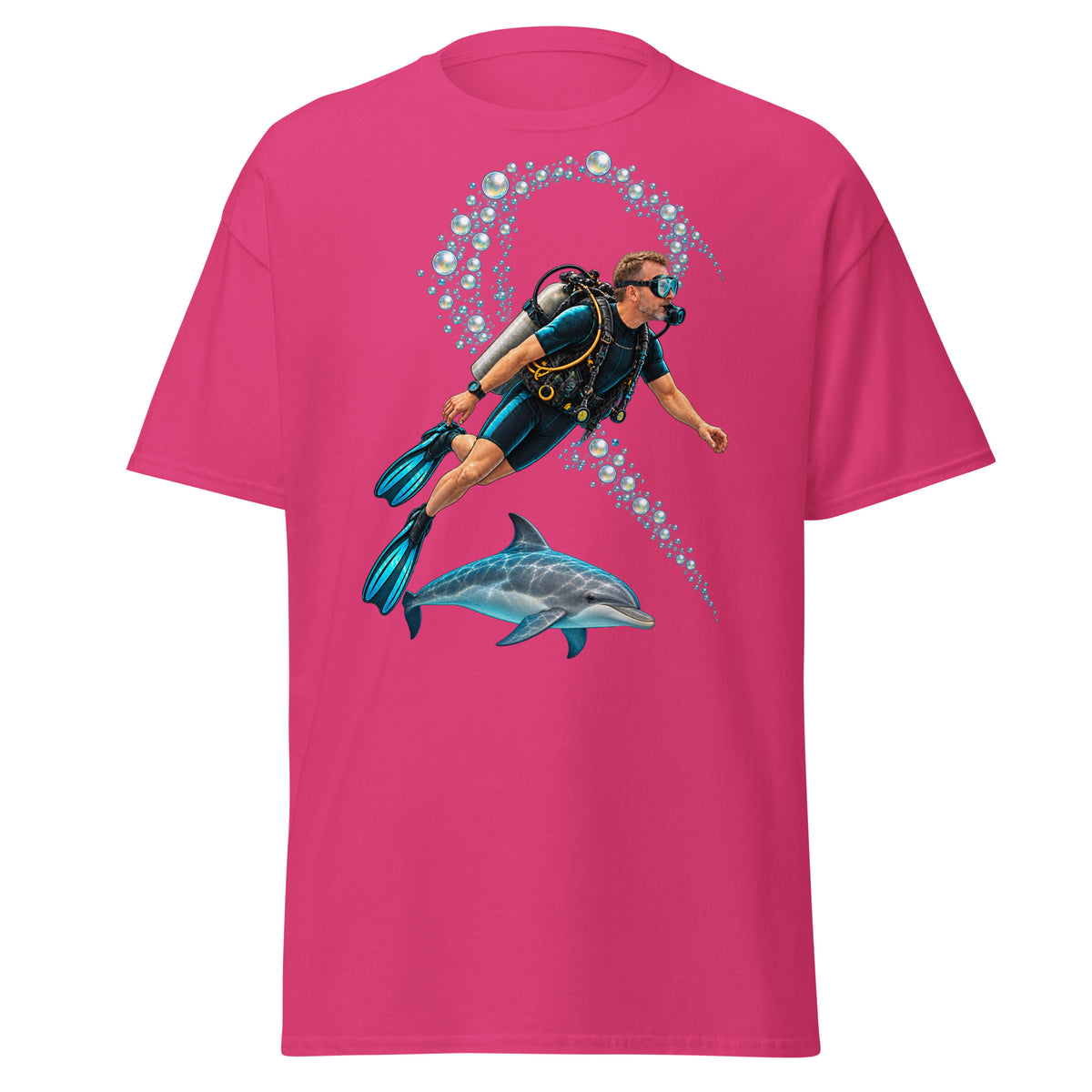 T-shirt plongee macjos st valentin plongeur blond 