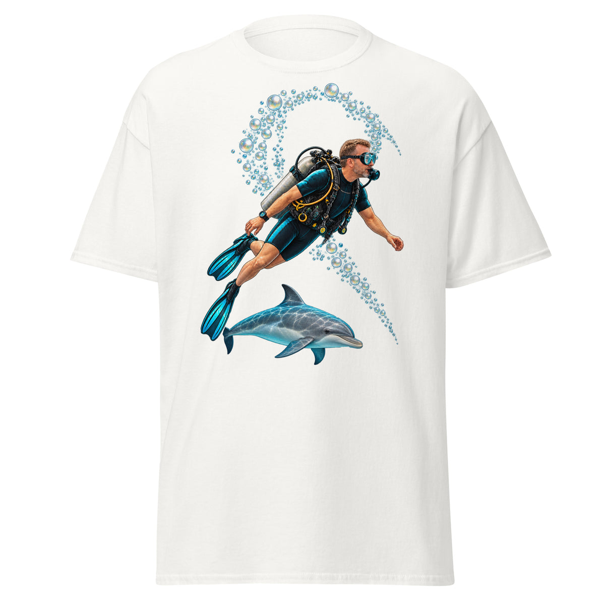T-shirt plongee macjos st valentin plongeur blond 
