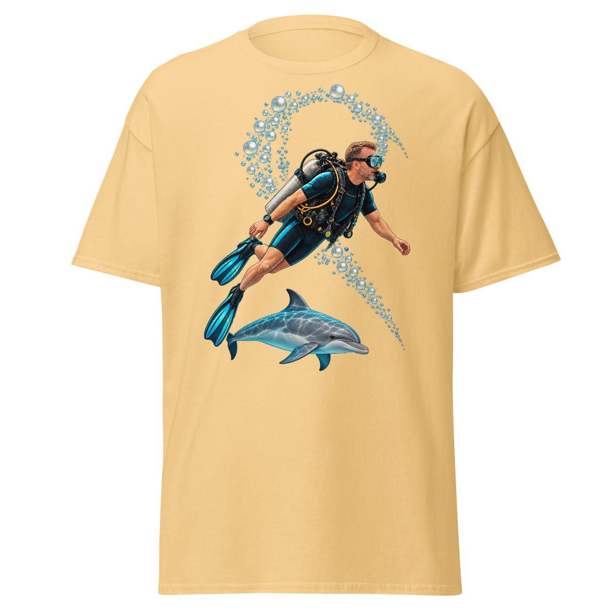 T-shirt plongee macjos st valentin plongeur blond 
