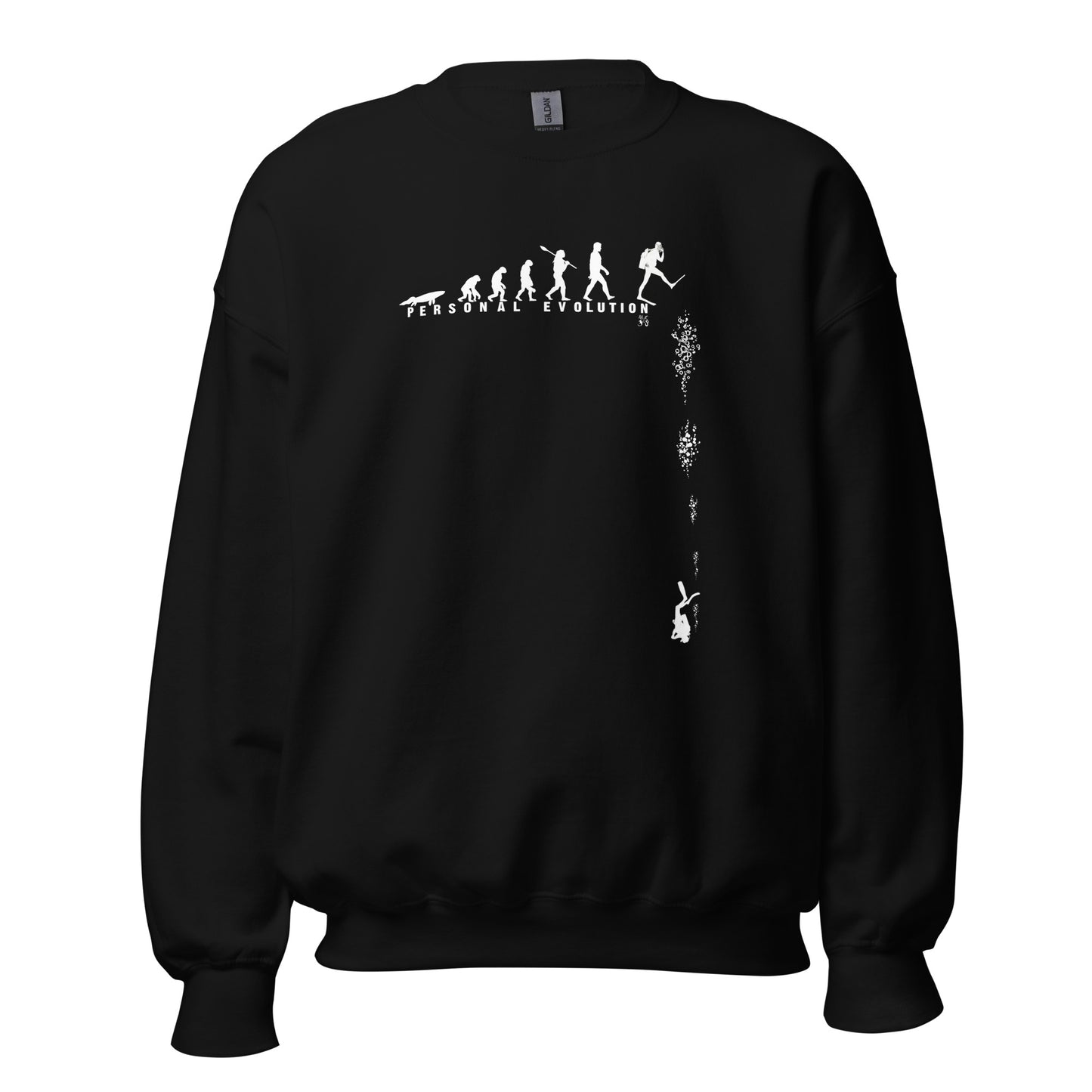 Sweat unisexe acier MacJos Évolution du plongeur