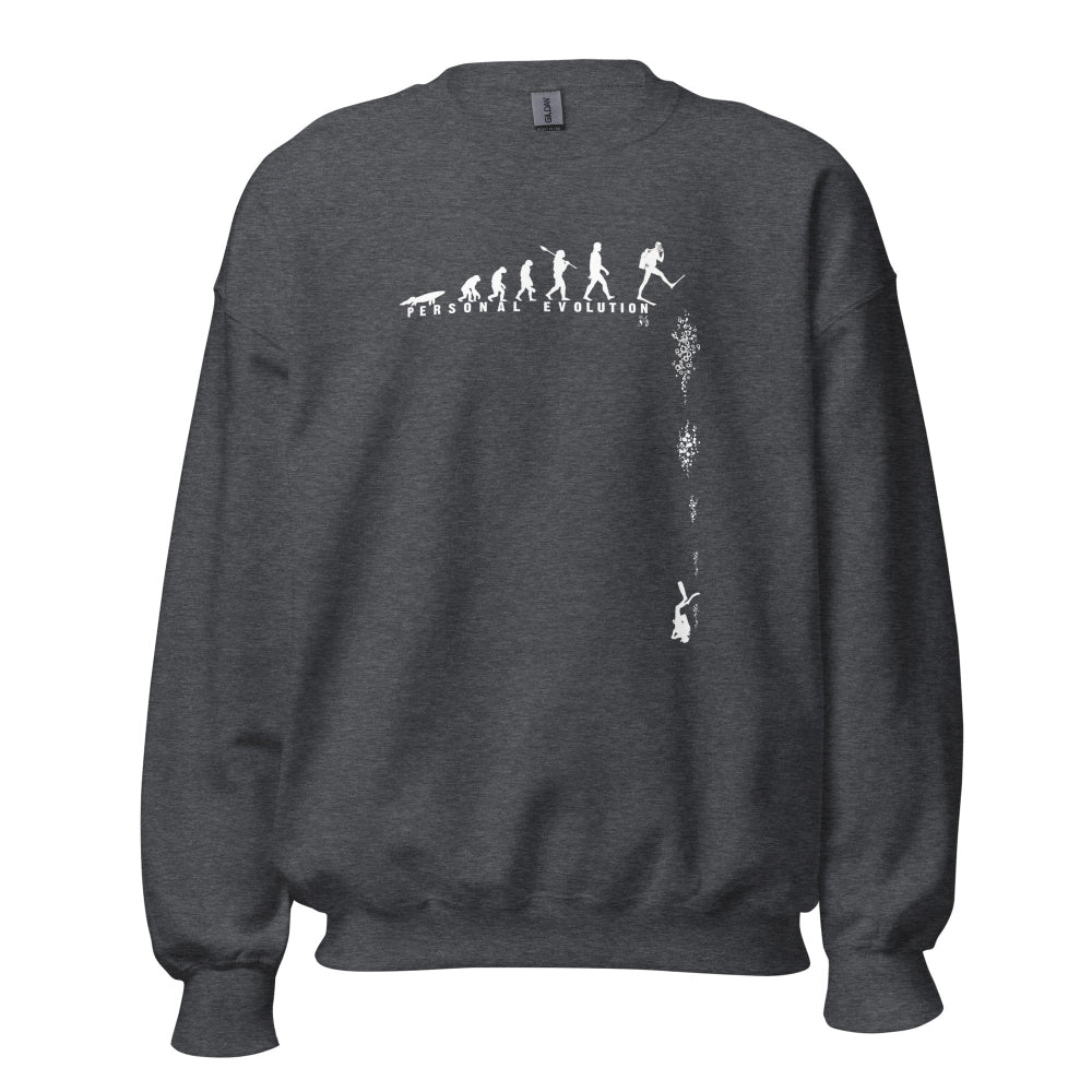 Sweat unisexe acier MacJos Évolution du plongeur