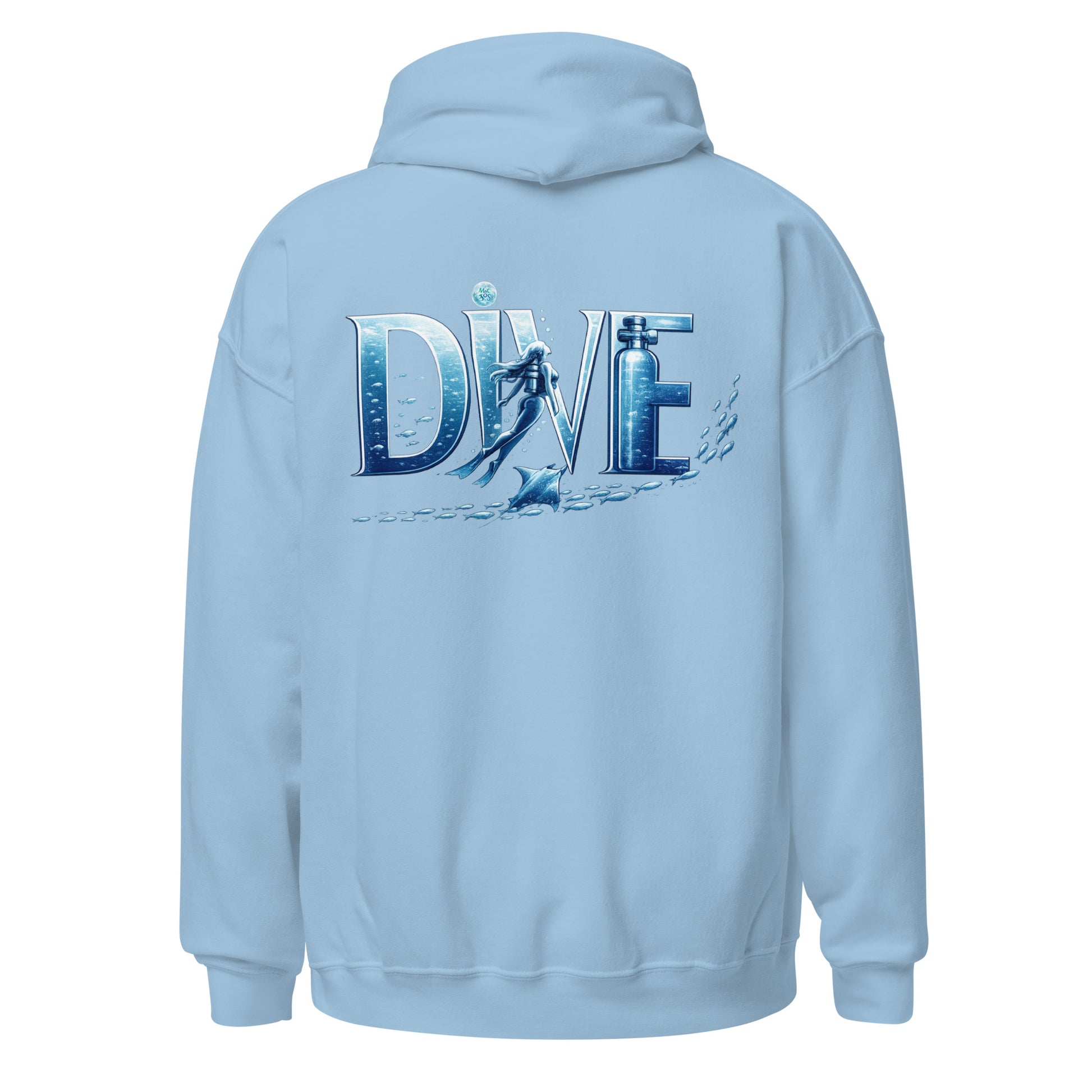sweat a capuche bleu MacJos plongee egypte antique