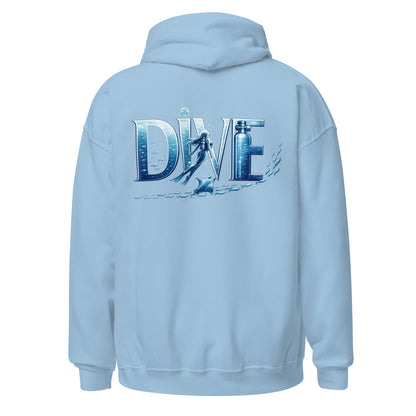 sweat a capuche bleu MacJos plongee egypte antique
