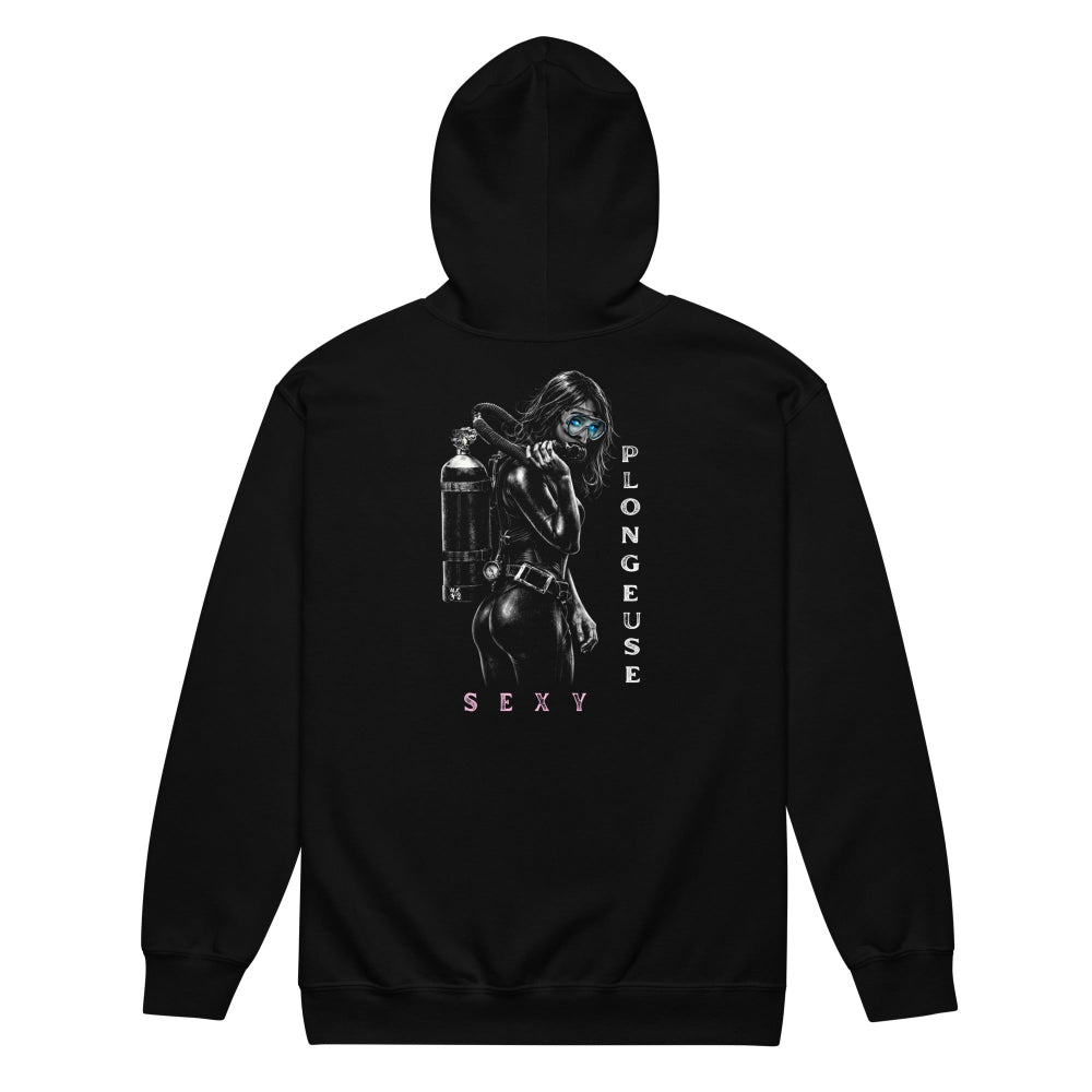 Sweat capuche zip plongée MacJos Sexy plongeuse