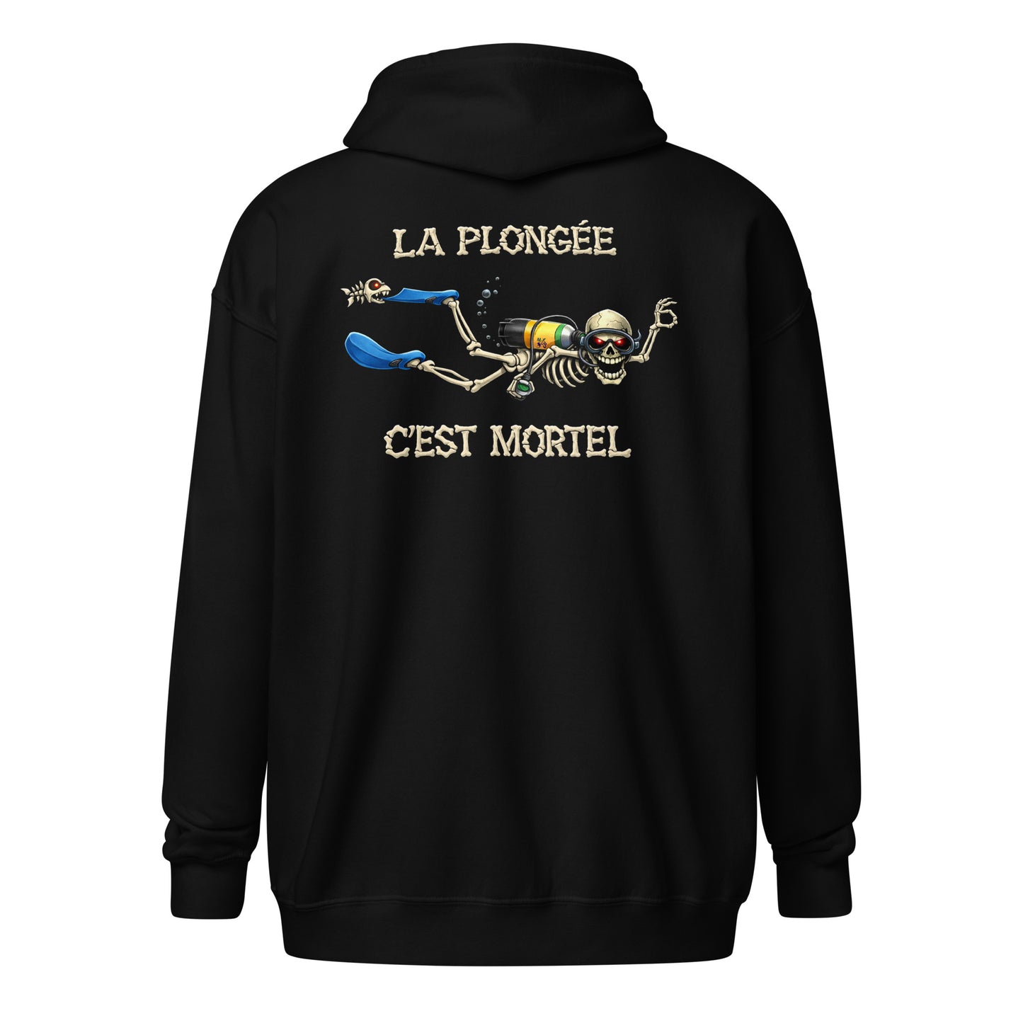 sweat capuche plongée Halloween plongeur MacJos – La plongée, c’est mortel