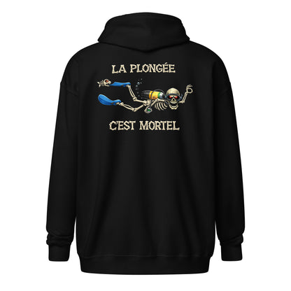sweat capuche plongée Halloween plongeur MacJos – La plongée, c’est mortel