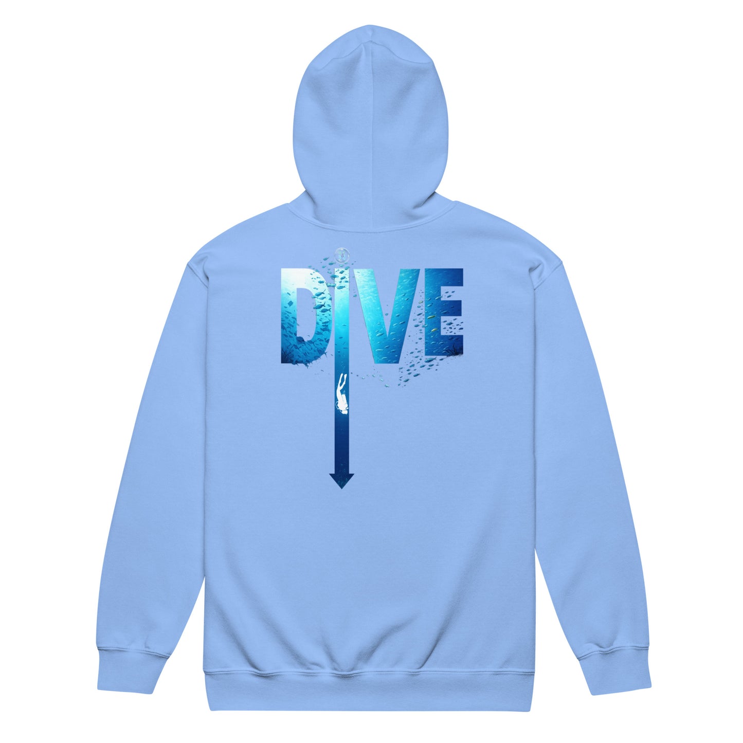 Sweat capuche zip plongée MacJos DIVE Flèche - plongée dans le bleu
