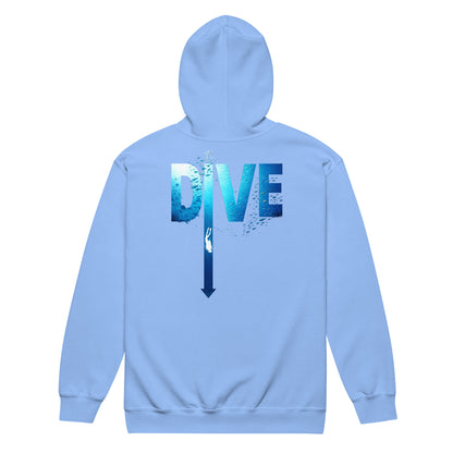 Sweat capuche zip plongée MacJos DIVE Flèche - plongée dans le bleu