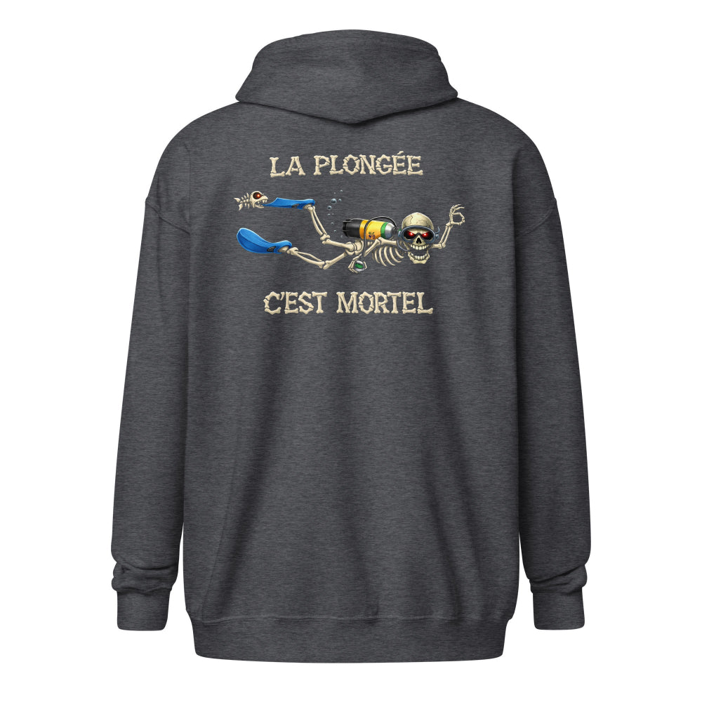 sweat capuche plongée Halloween plongeur MacJos – La plongée, c’est mortel