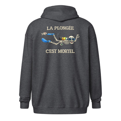 sweat capuche plongée Humour plongeur MacJos – La plongée, c’est mortel