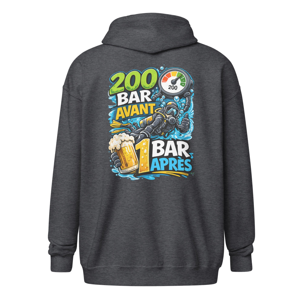 Sweat à capuche plongee MacJos, 200 Bar Avant, 1 Bar Après : Le Débrief du Plongeur 