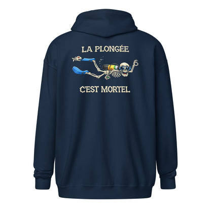 sweat capuche plongée Humour plongeur MacJos – La plongée, c’est mortel