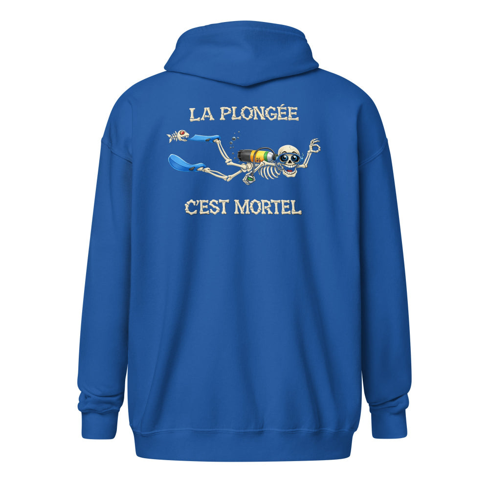 sweat capuche plongée Humour plongeur MacJos – La plongée, c’est mortel