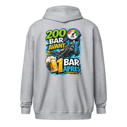 Veste zip à capuche plongee MacJos, 200 Bar Avant, 1 Bar Après : Le Débrief du Plongeur 