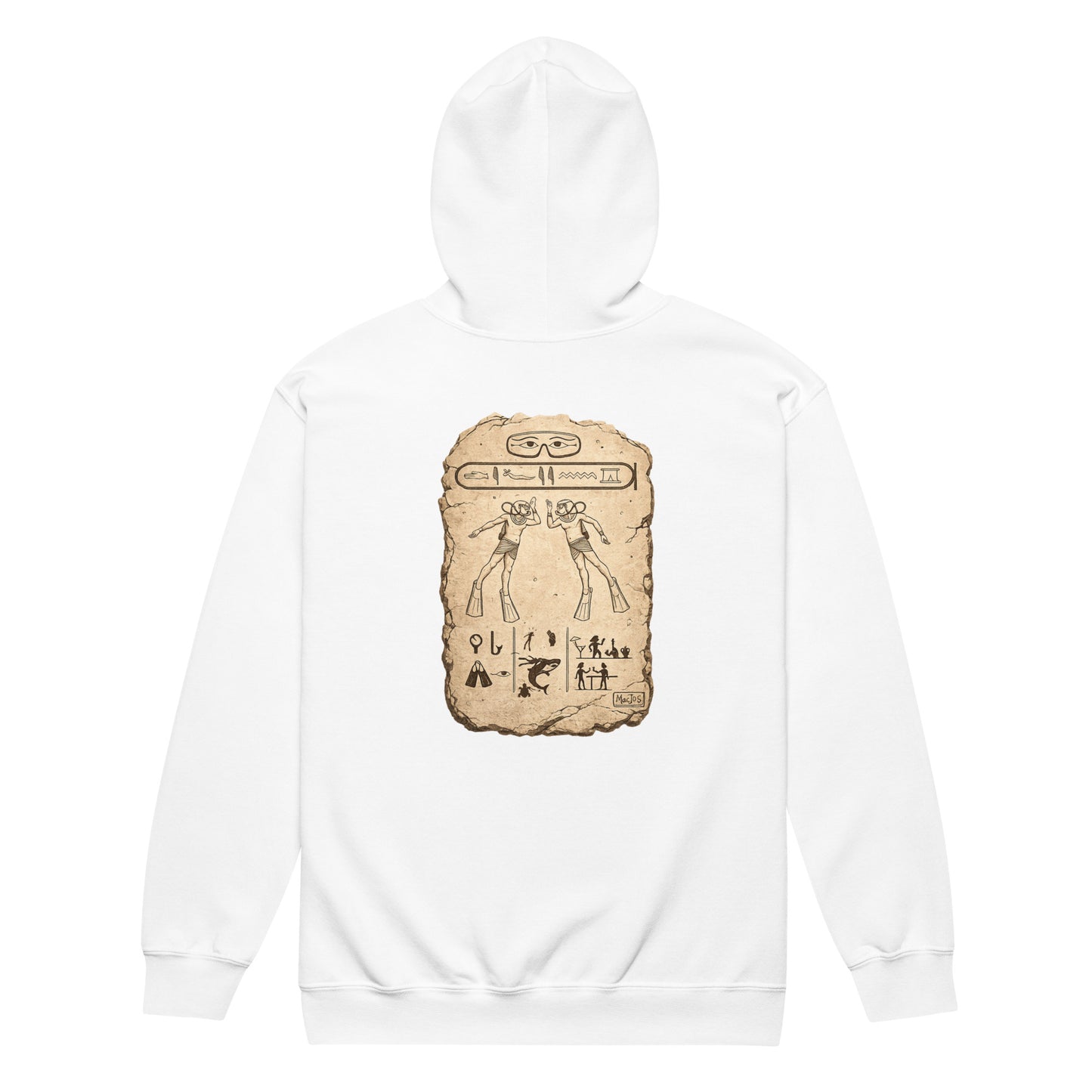 sweat zip plongée Égypte antique | Hiéroglyphes - MacJos 