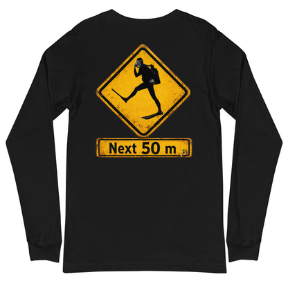 T-shirt manche longue plongée MacJos Panneau australien vintage Passage de Plongeur