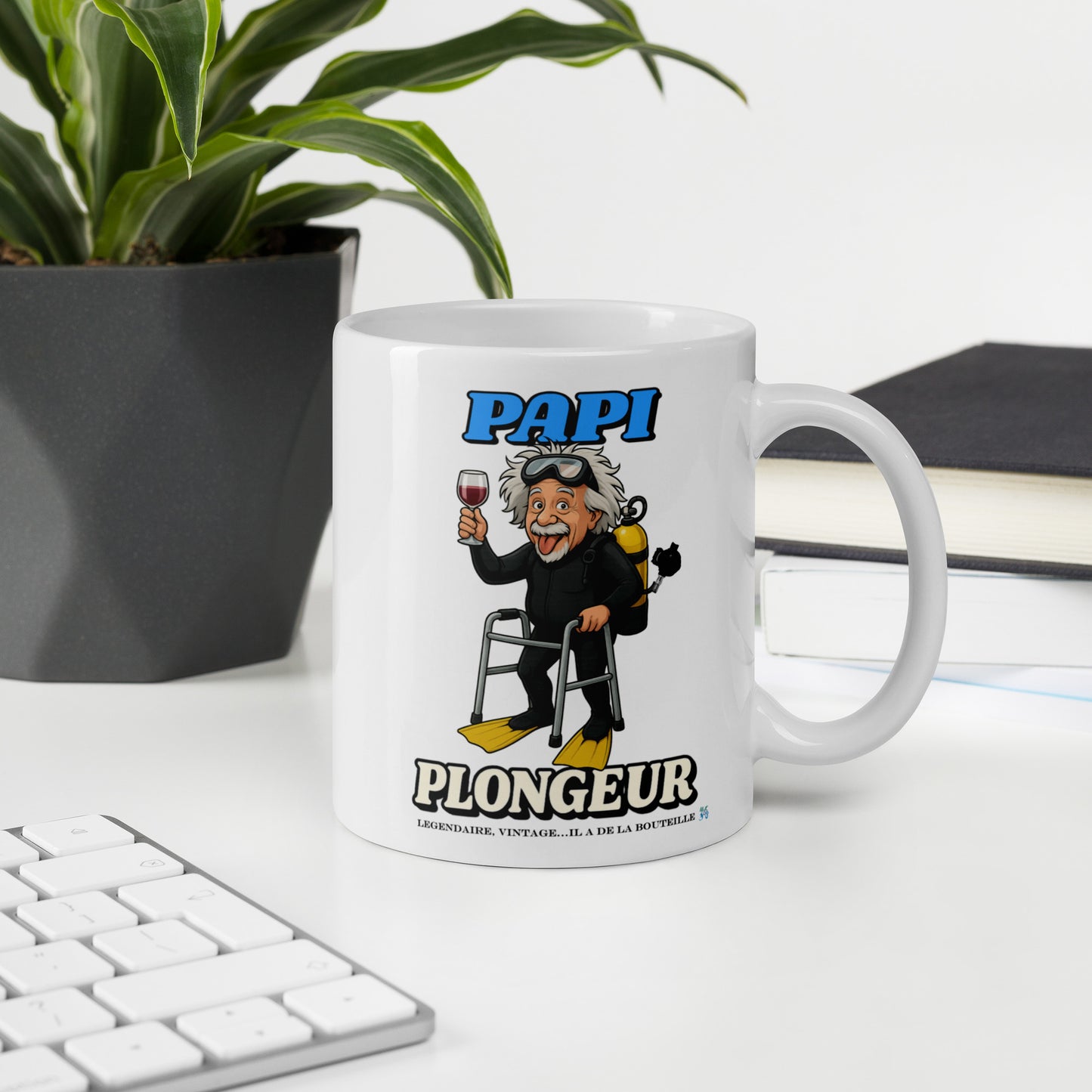 Mug blanc MacJos Papi Plongeur MacJos