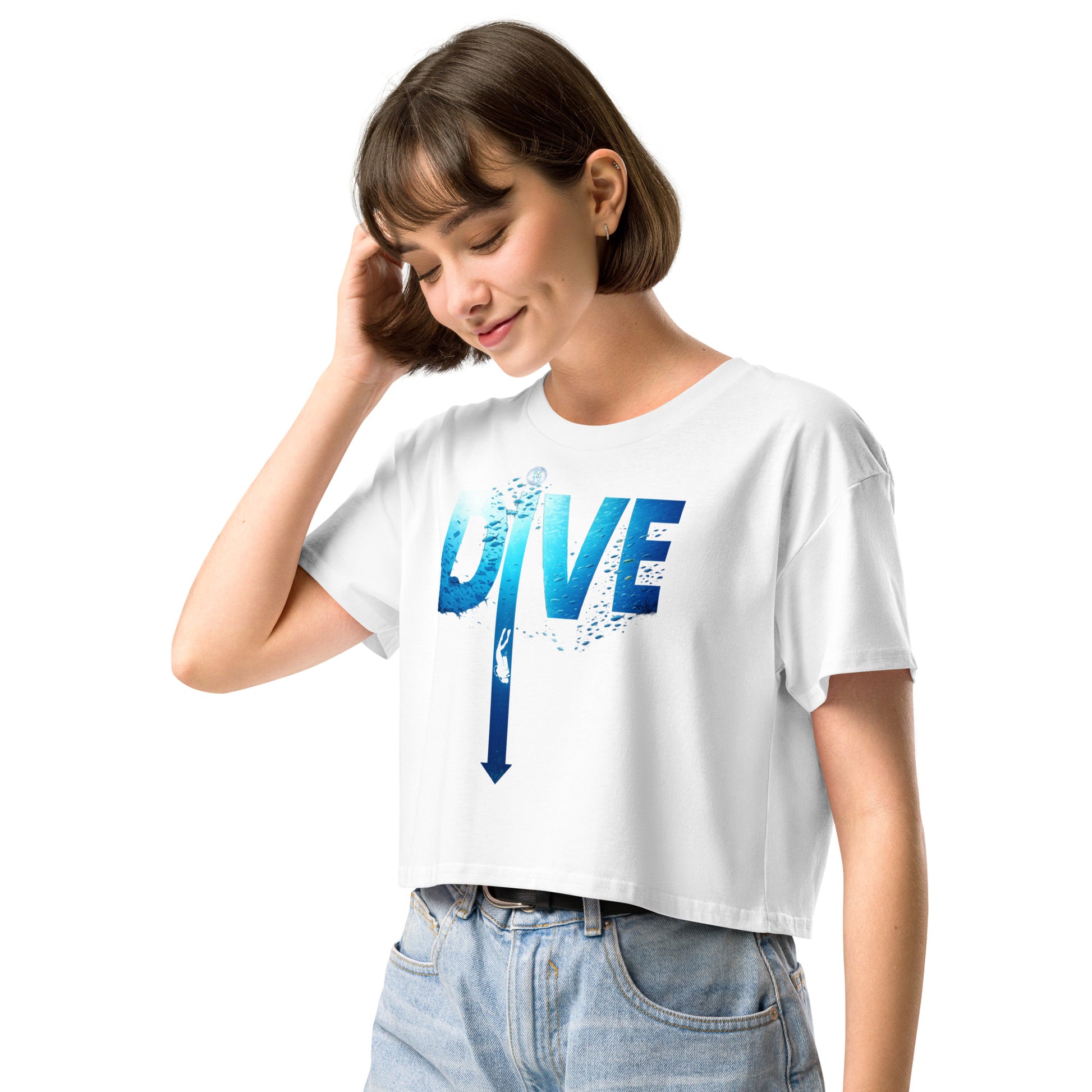 Crop top MacJos DIVE Flèche - plongée dans le bleu